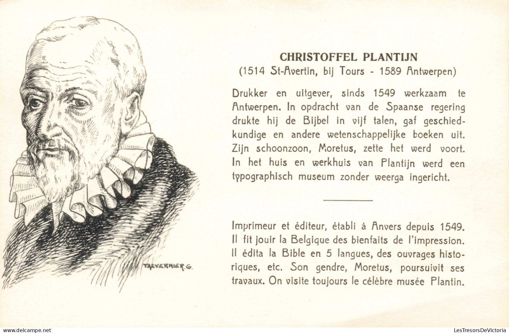 CELEBRITES - Christoffel Plantijn - Imprimeur De éditeur - Carte Postale Ancienne - Other & Unclassified