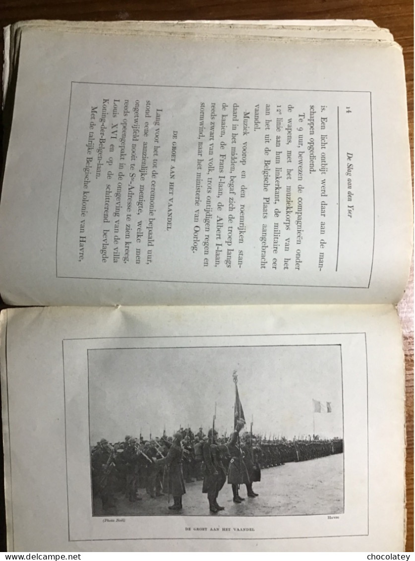 De Slag Aan Den Ijzer Herdenking Tweede Verjaardag Zeldzaam Slijtage Rug - Guerra 1914-18