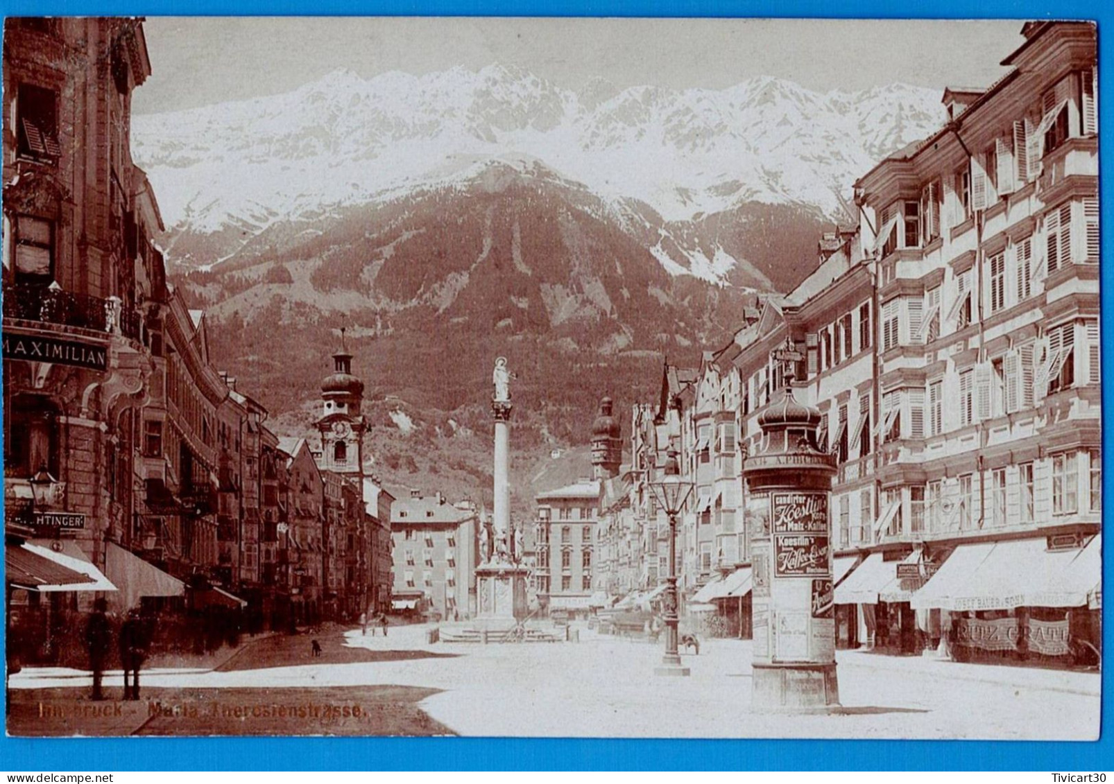 CARTE PHOTO AUTRICHE - INNSBRUCK - MARIA THERESIENSTRASSE - FRITZ GRATL PHOTOGRAPHIE & VERLAG - Innsbruck