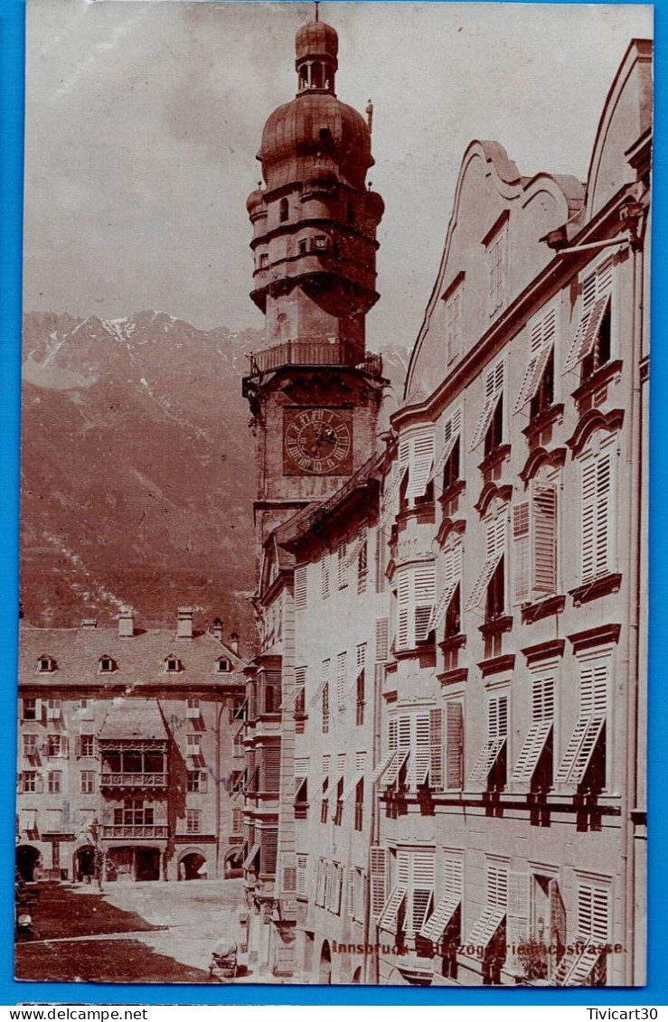 CARTE PHOTO AUTRICHE - INNSBRUCK - HERZOG FRIEDRICHSTRASSE - FRITZ GRATL PHOTOGRAPHIE & VERLAG - Innsbruck