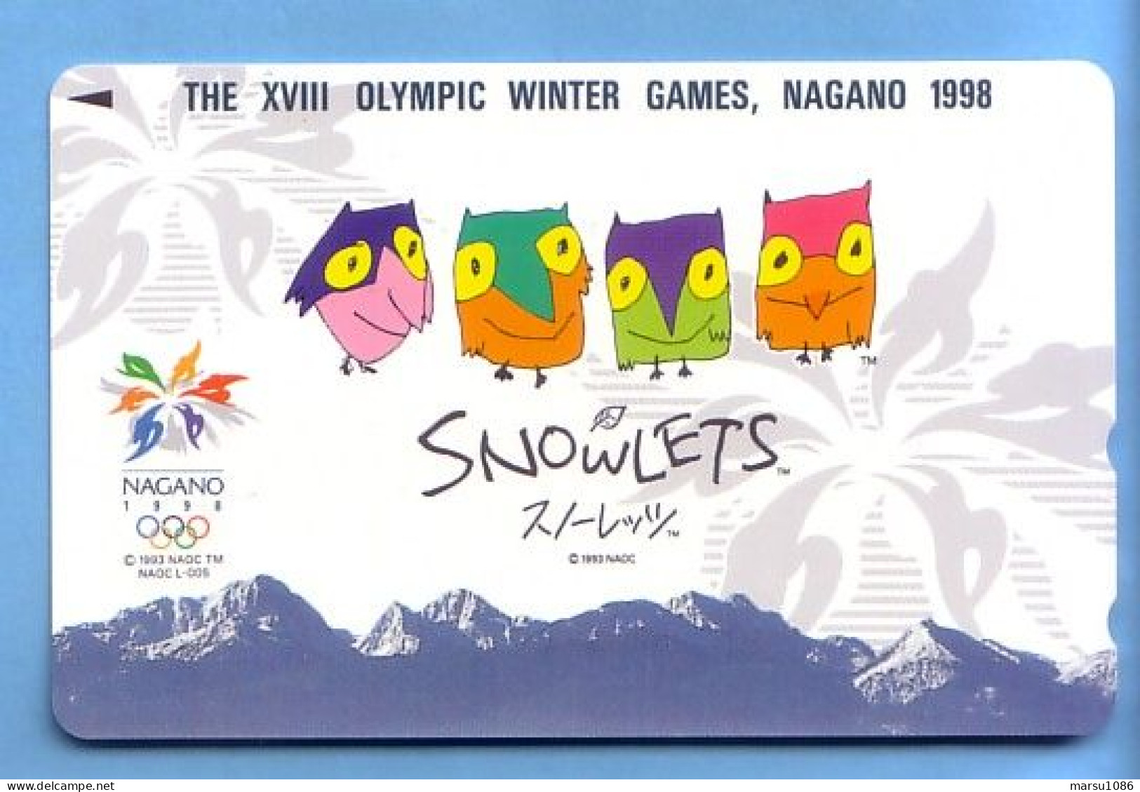 Japan Japon Telefonkarte Télécarte Phonecard Telefoonkaart -  Olympic Olympics Nagano 1998 Eule Owl - Jeux Olympiques