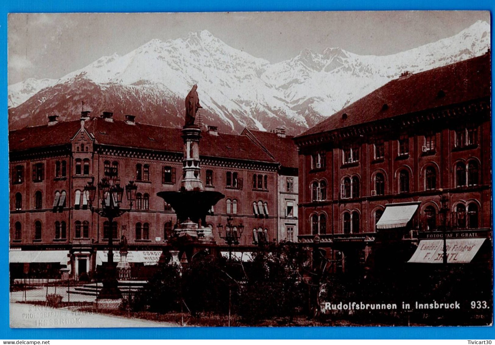 CARTE PHOTO AUTRICHE - RUDOLFSBRUNNEN IN INNSBRUCK - FRITZ GRATL PHOTOGRAPHIE & VERLAG - Innsbruck