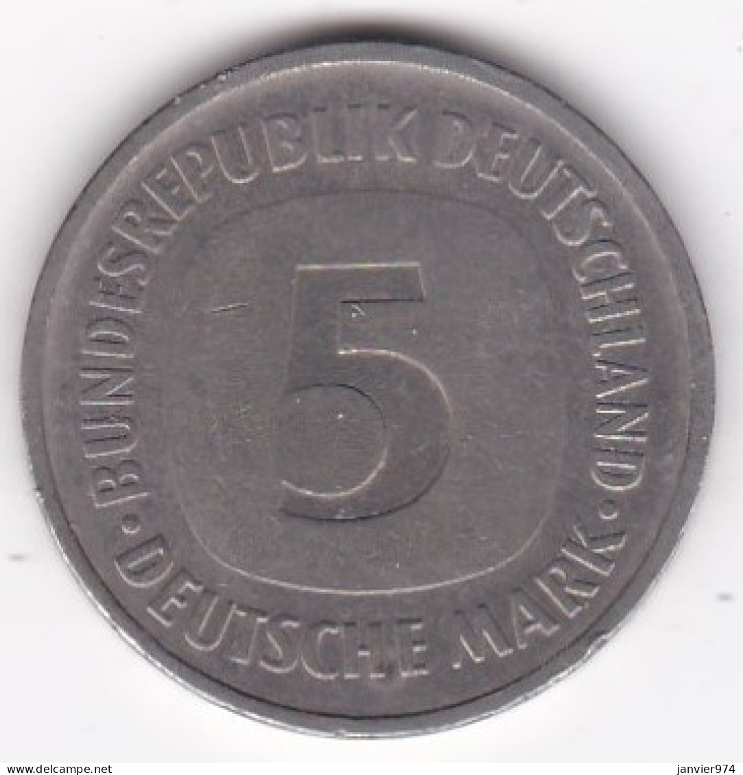 5 Deutsche Mark 1982 F STUTGART . Cupronickel ,KM# 140.1 - 5 Marchi