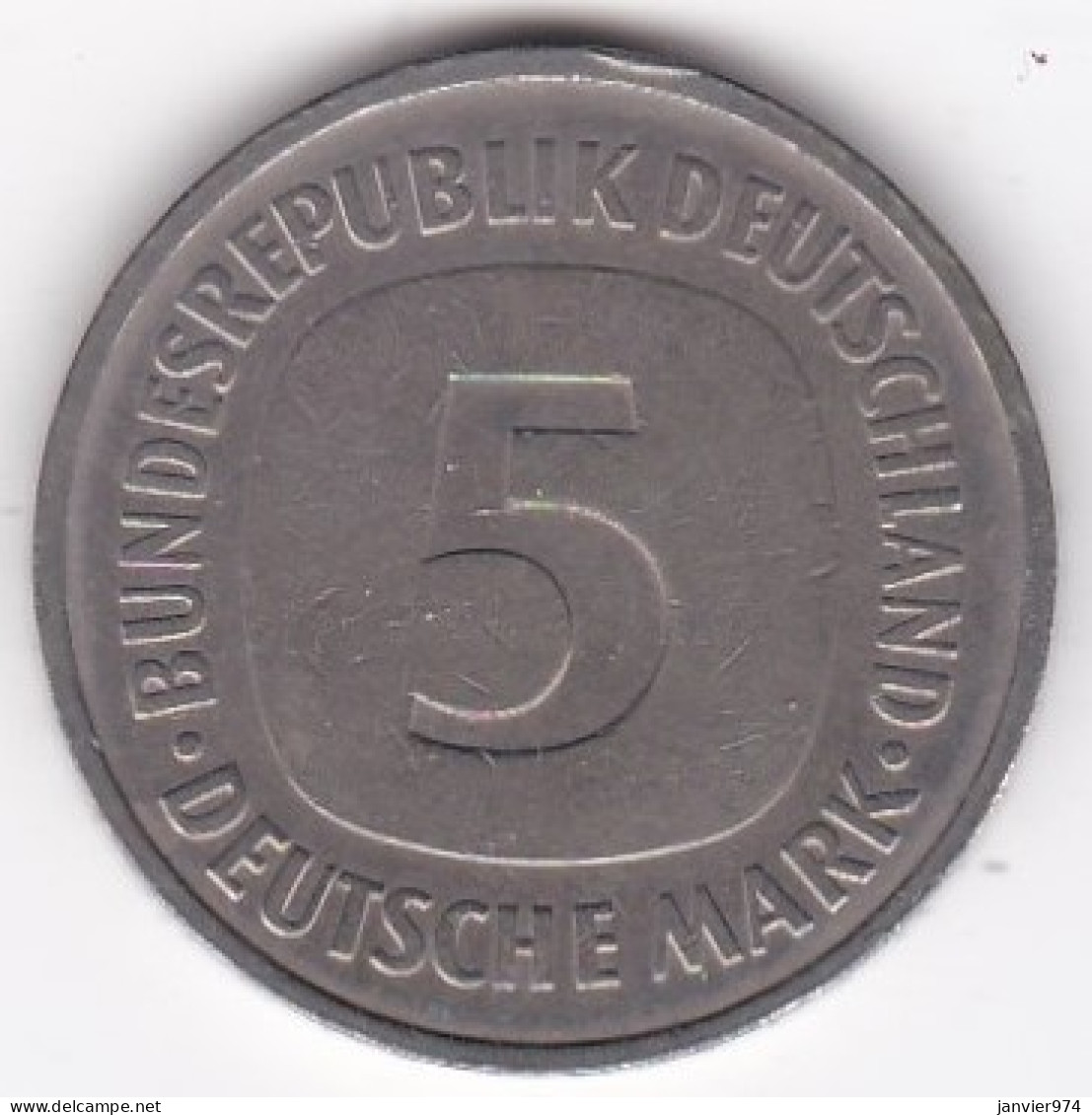 5 Deutsche Mark 1982 F STUTGART . Cupronickel ,KM# 140.1 - 5 Mark