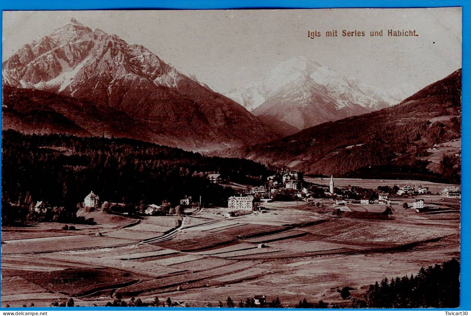 CARTE PHOTO AUTRICHE - STATION IGLS - IGLS MIT SERLES UND HABICHT - FRITZ GRATL PHOTOGRAPHIE & VERLAG - Igls