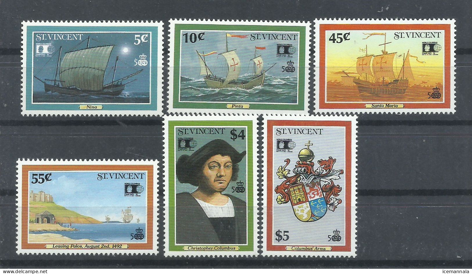 ST  VINCENT    YVERT   1464/69   MNH  ** - Cristóbal Colón