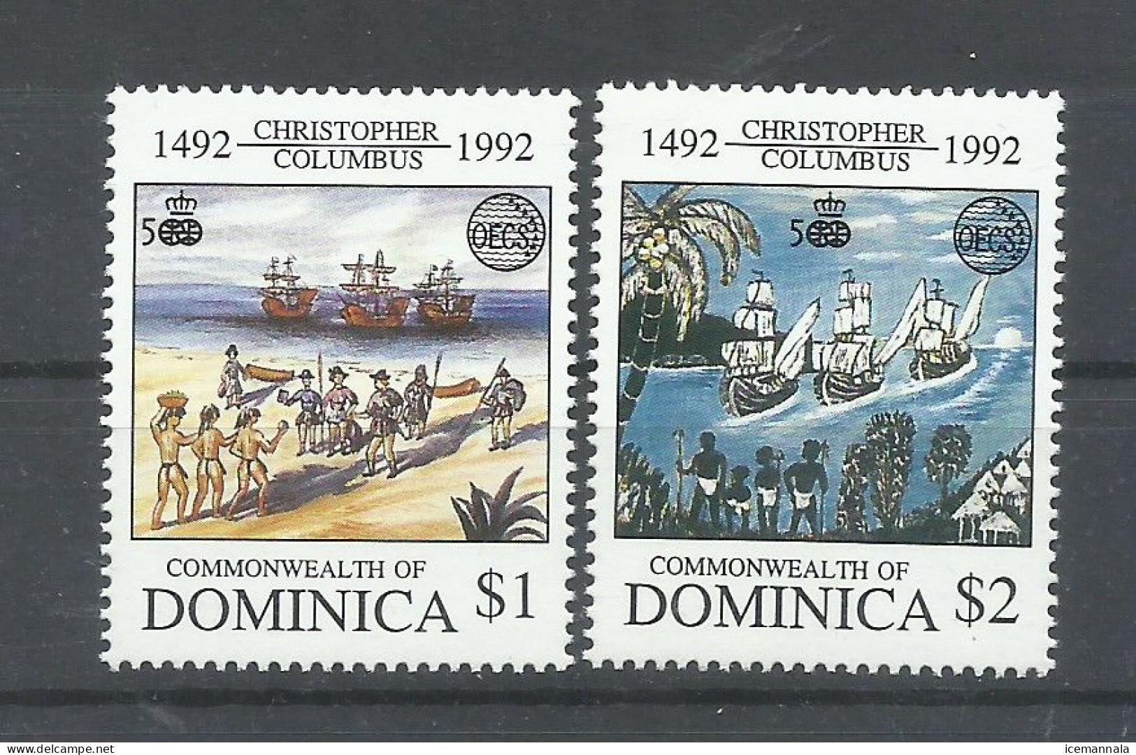 DOMINICA   YVERT   1416/17   MNH  ** - Christopher Columbus