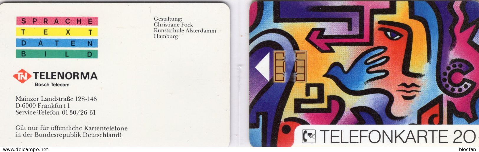 Gemälde TK K 206/1991 O 60€ Telenorma Bosch Telecom In Kunst-Schule Alsterdamm Martin Meyer TC Art Phonecard Of Germany - Painting