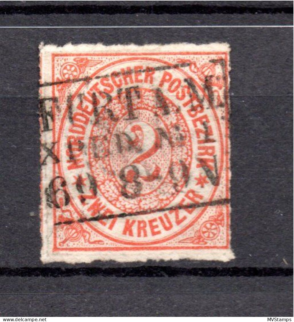 NDP 1868 Freimarke 8 Ziffern 2 Kreuzer Luxus Gebraucht - Mint