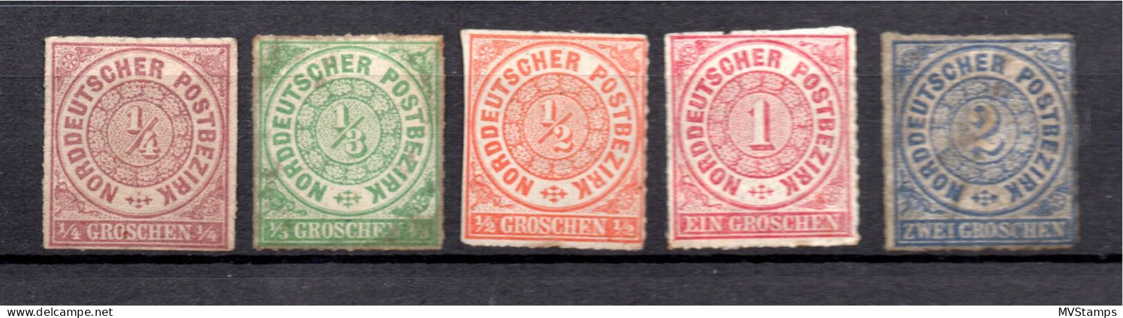 NDP 1868 Freimarke 1/5 Ziffern Ungebraucht Teils Mit Gummi - Nuovi