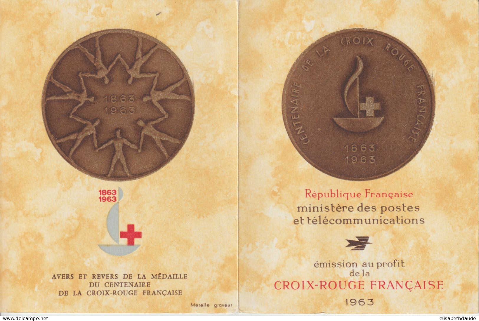 1963 - PORT GRATUIT à PARTIR 5 EUR D'ACHAT / FREE POSTAGE IF YOU BUY MORE 5 EUR ! - CARNET CROIX-ROUGE - RED CROSS - Rotes Kreuz