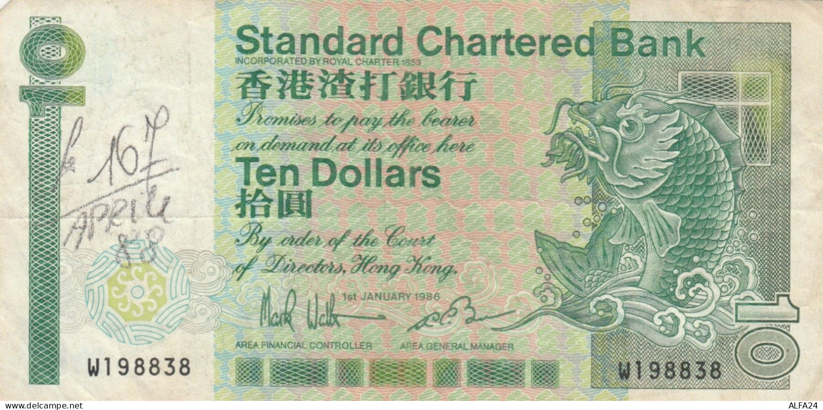 BANCONOTA HONK KONG 10 VF (VS479 - Hongkong