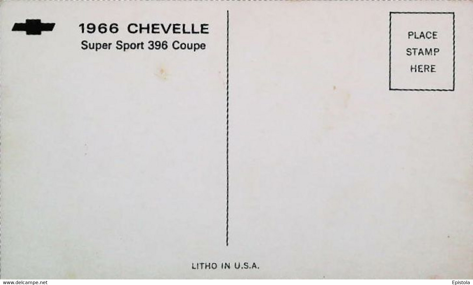 ► CHEVROLET  Chevelle Super Sport 396 & TENNIS 1966  - Publicité Automobile Chevrolet   (Litho. U.S.A.) - American Roadside