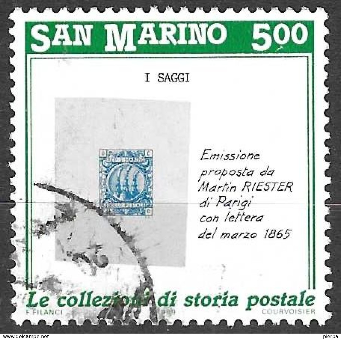 PRO FILATELIA - LIRE 500  - USATO (YVERT 1213 - MICHEL  1419 - SS 1256) - Oblitérés