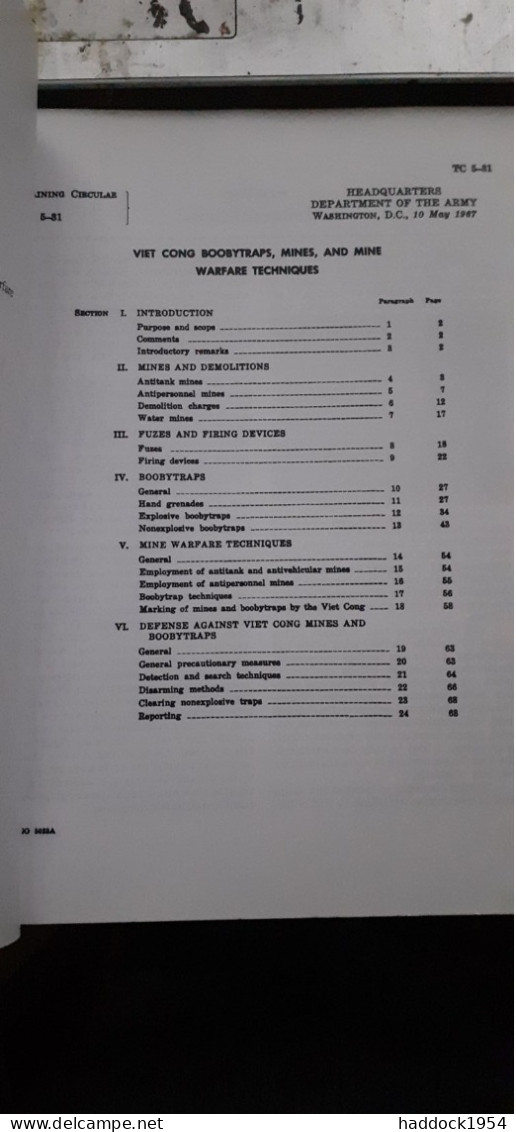 Viet Cong Boobytraps Mines And Mine Warfare Techniques Department Of The Army 2004 - Guerras Implicadas US