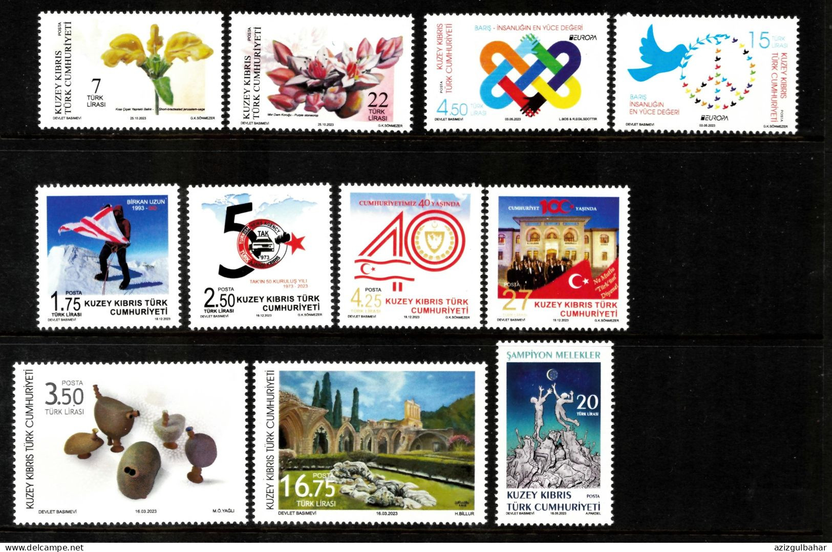 2023 - YEARLY SET OF STAMPS - TURKISH CYPRUS - UMM - Unused Stamps