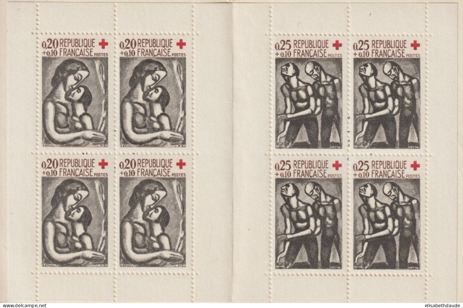 1961 - CARNET CROIX-ROUGE - RED CROSS - COTE = 46 EUR. - Red Cross