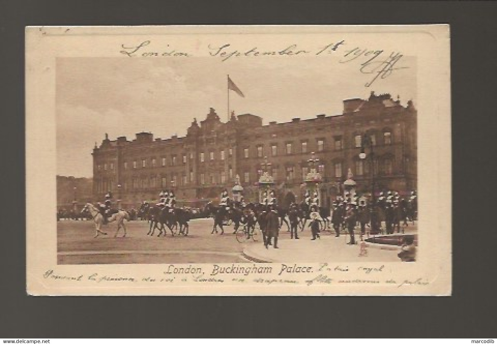 BUCKINGHAM PALACE. LONDON.  à Circulé En 1909 - Buckingham Palace