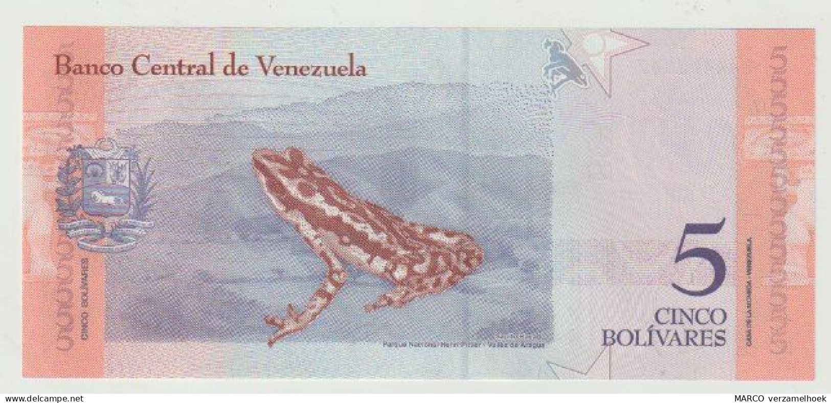 Banknote Banco Central De Venezuela 5 Bolivares 2018 UNC - Venezuela