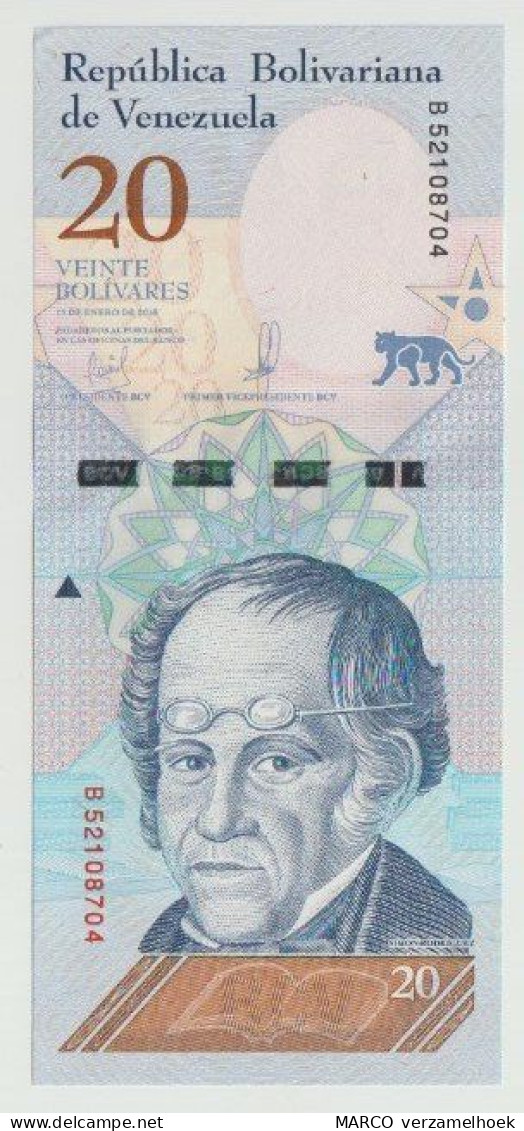 Banknote Banco Central De Venezuela 20 Bolivares 2018 UNC - Venezuela