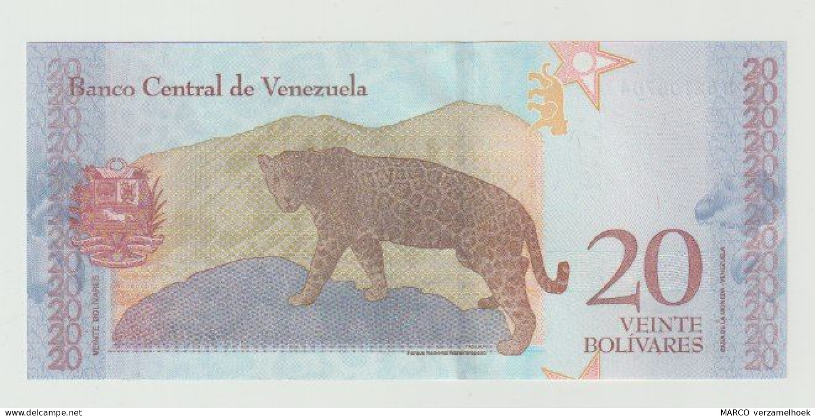 Banknote Banco Central De Venezuela 20 Bolivares 2018 UNC - Venezuela