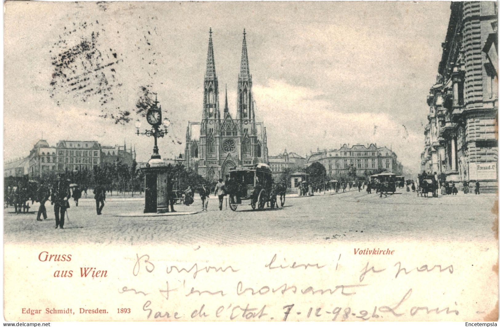 CPA  Carte Postale  Autriche Wien  Gruss Aus Wien Votivkirche 1898 VM75121 - Churches