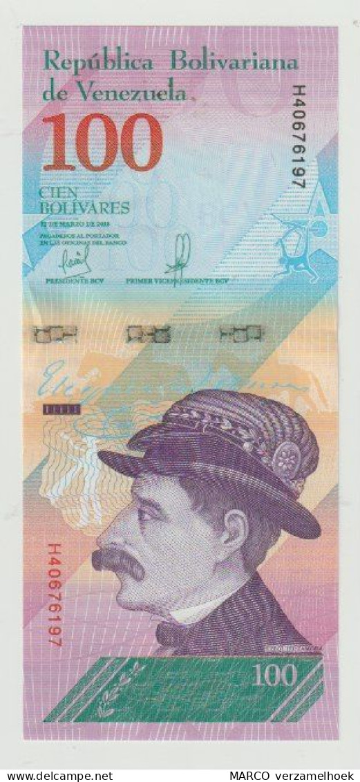 Banknote Banco Central De Venezuela 100 Bolivares 2018 UNC - Venezuela