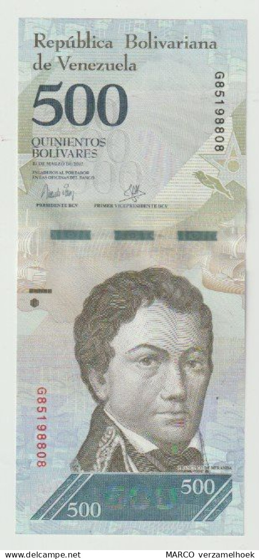 Banknote Banco Central De Venezuela 500 Bolivares 2017 UNC - Venezuela