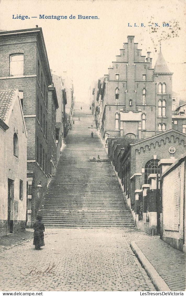 BELGIQUE - Liège - La Montagne De Bueren - LL B - Dos Non Divisé - Carte Postale Ancienne - Luik