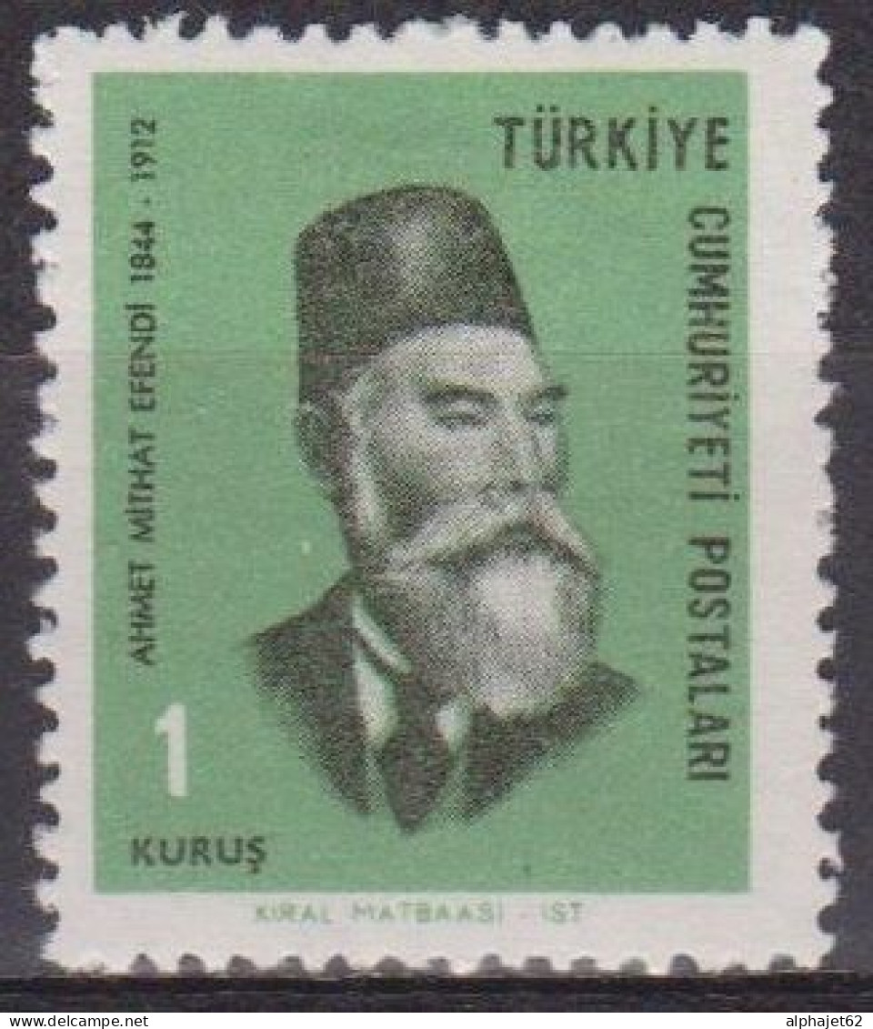 Célébrité Nationale - TURQUIE - Ahmet Mithat Effendi - N°  1834 * - 1967 - Nuovi