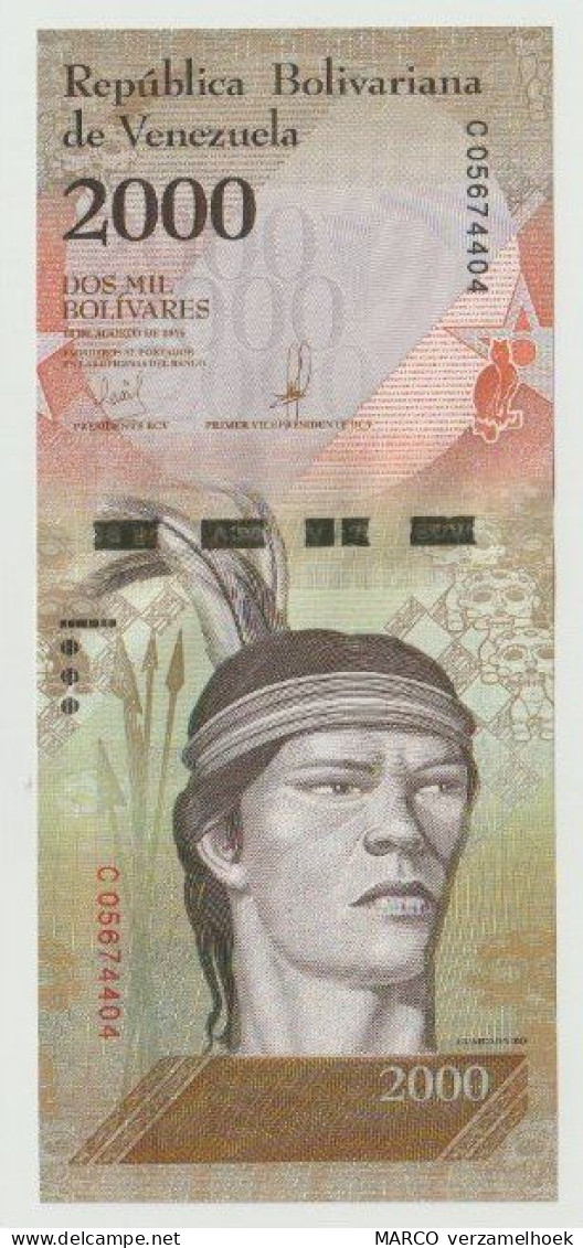 Banknote Banco Central De Venezuela 2000 Bolivares 2016 UNC - Venezuela