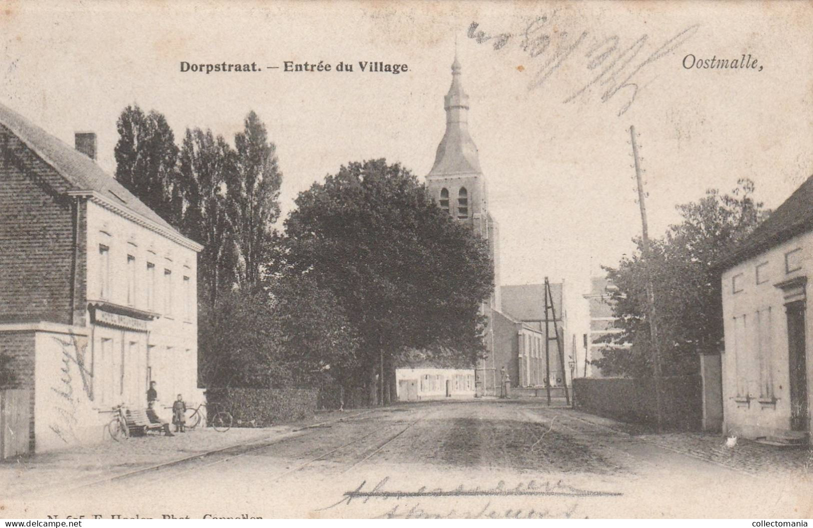 1 Oude Postkaart Oostmalle Inkom V H Dorp  1903  Uitgever Hoelen - Lint