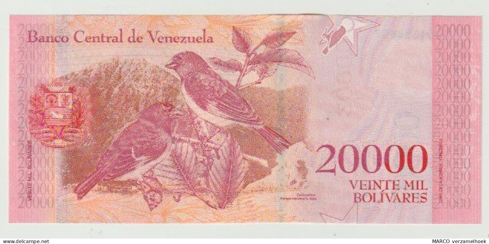 Banknote Banco Central De Venezuela 20.000 Bolivares 2017 UNC - Venezuela