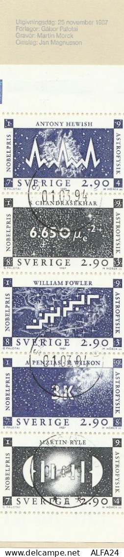 CARNET FRANCOBOLLI TIMBRATI SVEZIA-SVERIGE 1987 (BF48 - Blocks & Kleinbögen