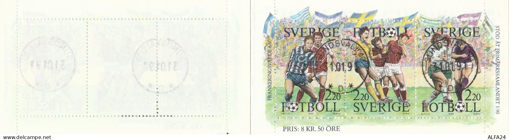 CARNET FRANCOBOLLI TIMBRATI SVEZIA-SVERIGE 1988 (BF66 - Blocks & Kleinbögen