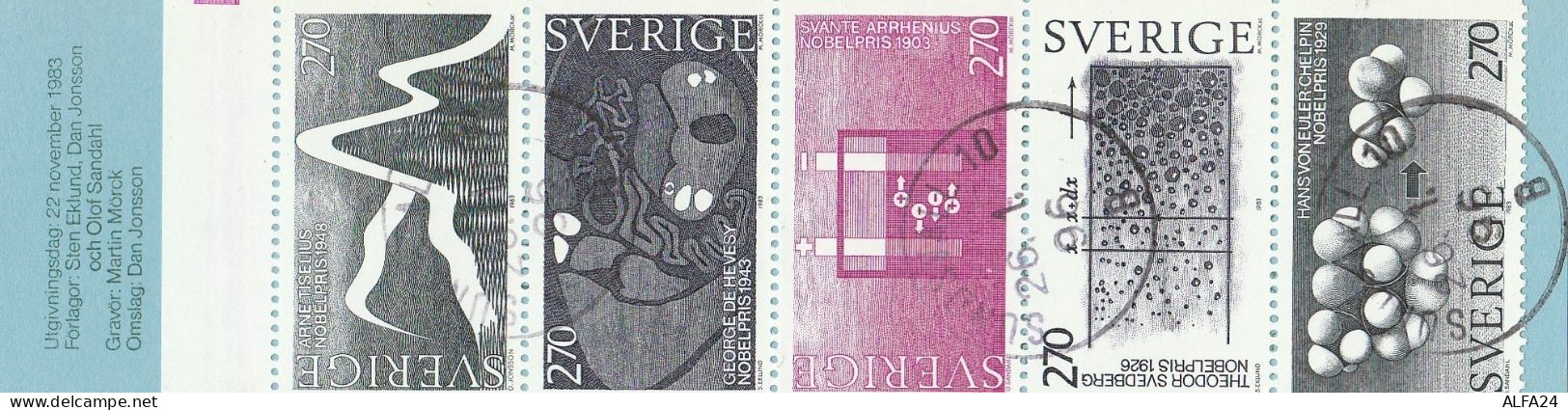 CARNET FRANCOBOLLI TIMBRATI SVEZIA-SVERIGE 1983 (BF45 - Blocks & Kleinbögen