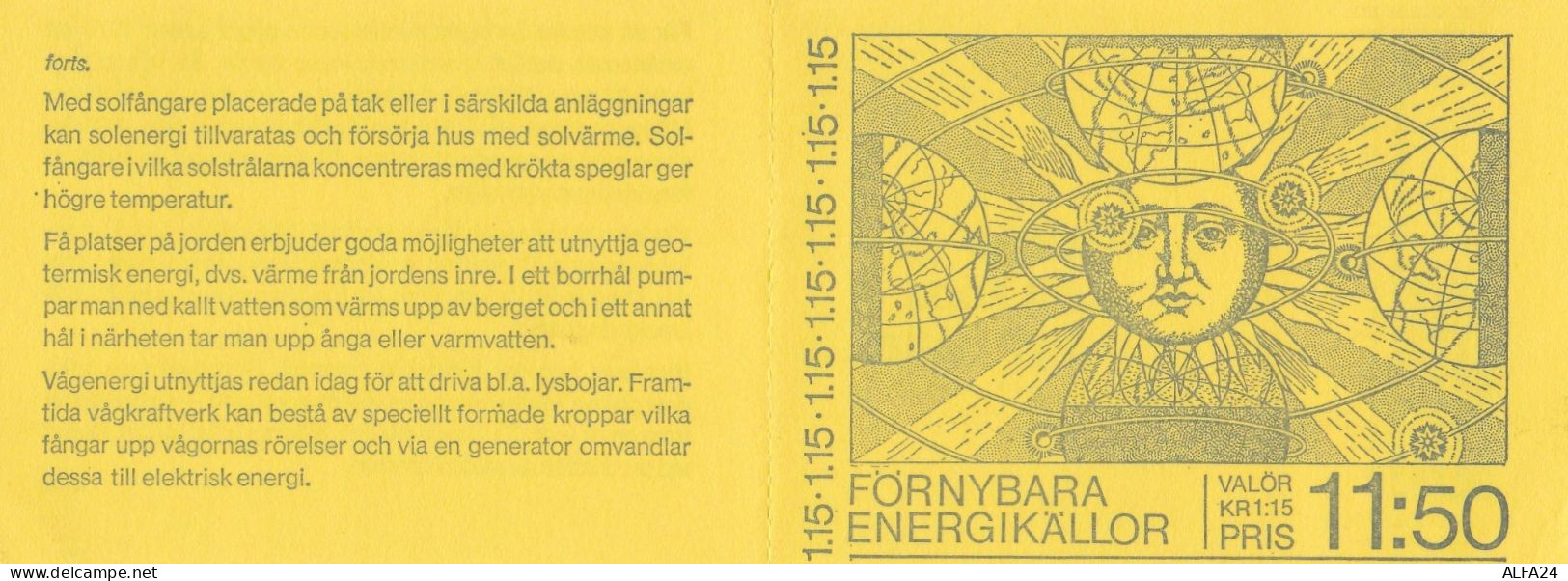 CARNET FRANCOBOLLI TIMBRATI SVEZIA-SVERIGE 1980 (BF50 - Hojas Bloque