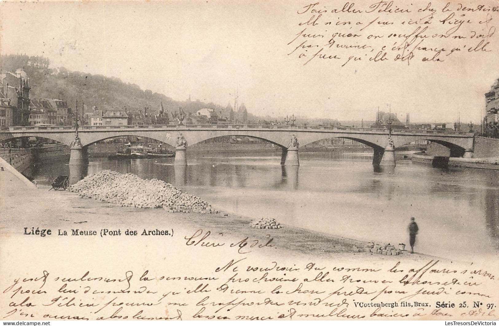 BELGIQUE - Liège - La Meuse (pont Des Arches) - Dos Non Divisé - Carte Postale Ancienne - Liege