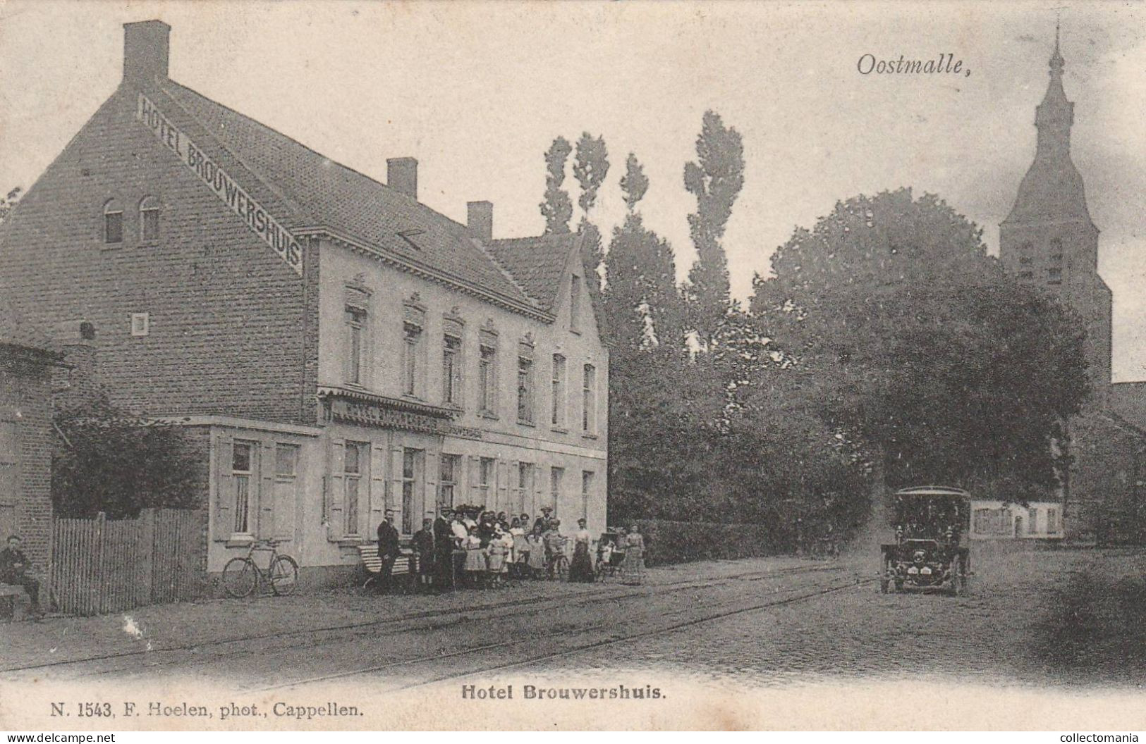 1 Oude Postkaart Oostmalle Hotel Brouwershuis  1906  Uitgever Hoelen - Malle