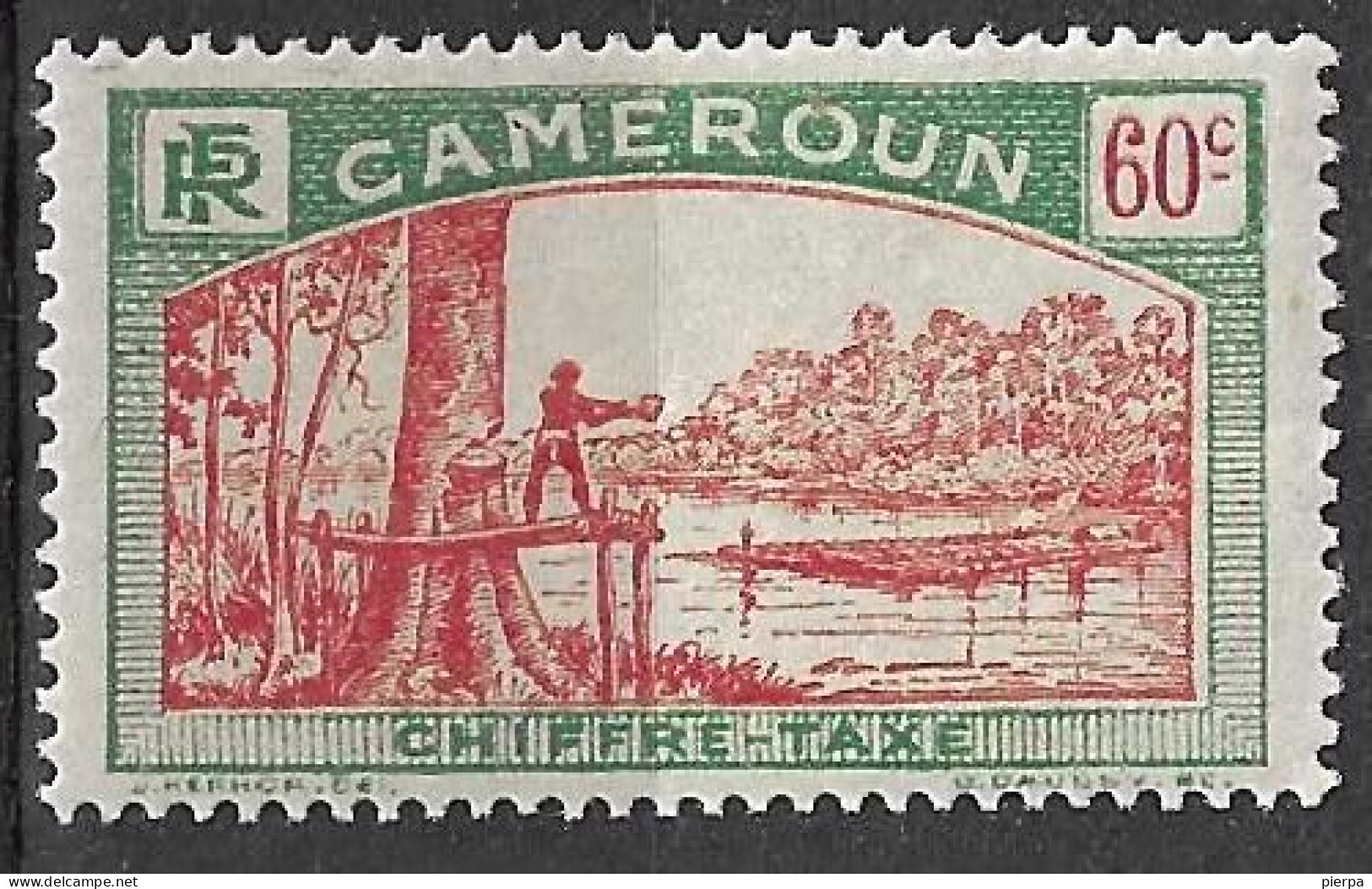 CAMEROUN FRANCESE - 1925 - TIMBRETAXE - 60 C.  - MINT MH* (YVERT TX 10- MICHEL 10) - Used Stamps