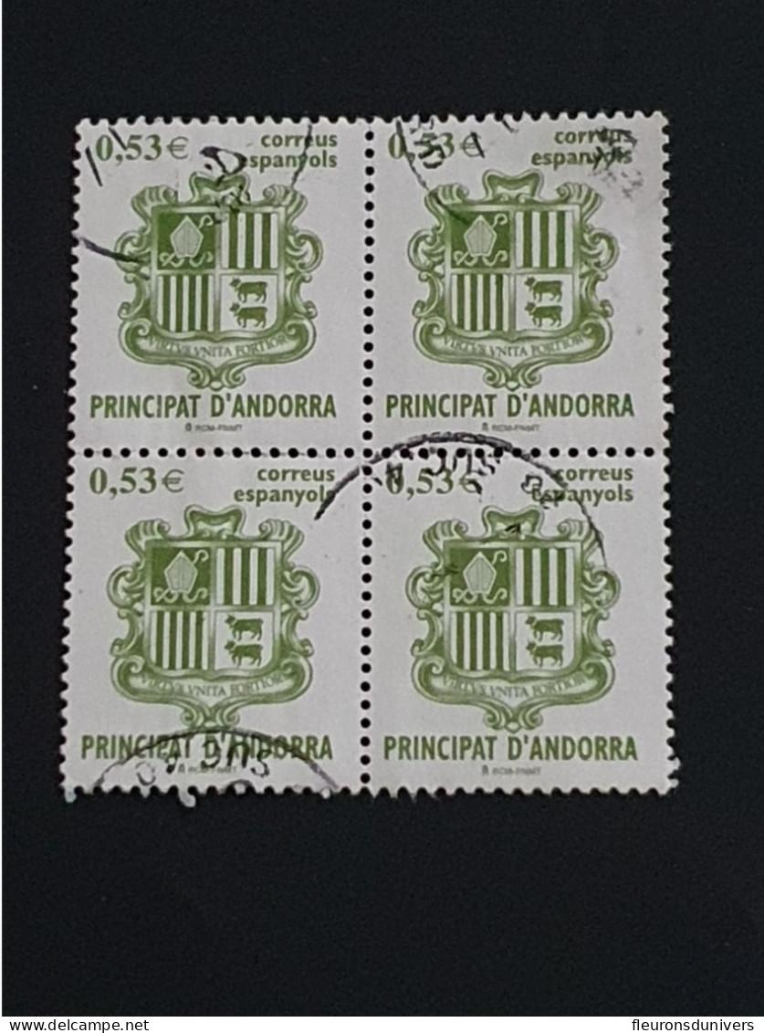 ANDORRE ESPAGNOL 2005 N°310 Bloc/4 Yvert 2023 Oblitéré - Used Stamps