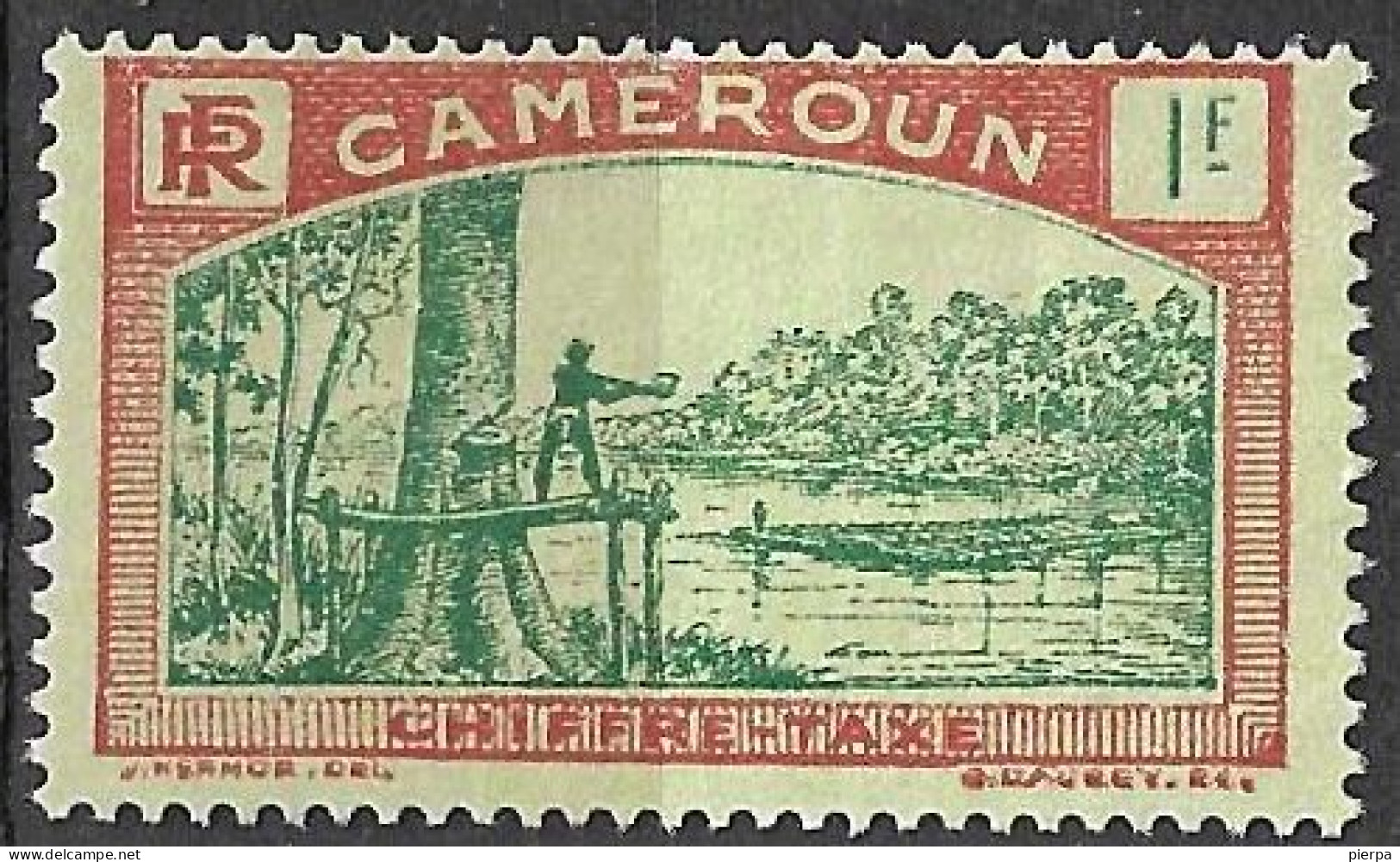 CAMEROUN FRANCESE - 1925 - TIMBRETAXE - 1 FR.  - MINT WITHOUT GUM (YVERT TX11- MICHEL 11) - Used Stamps