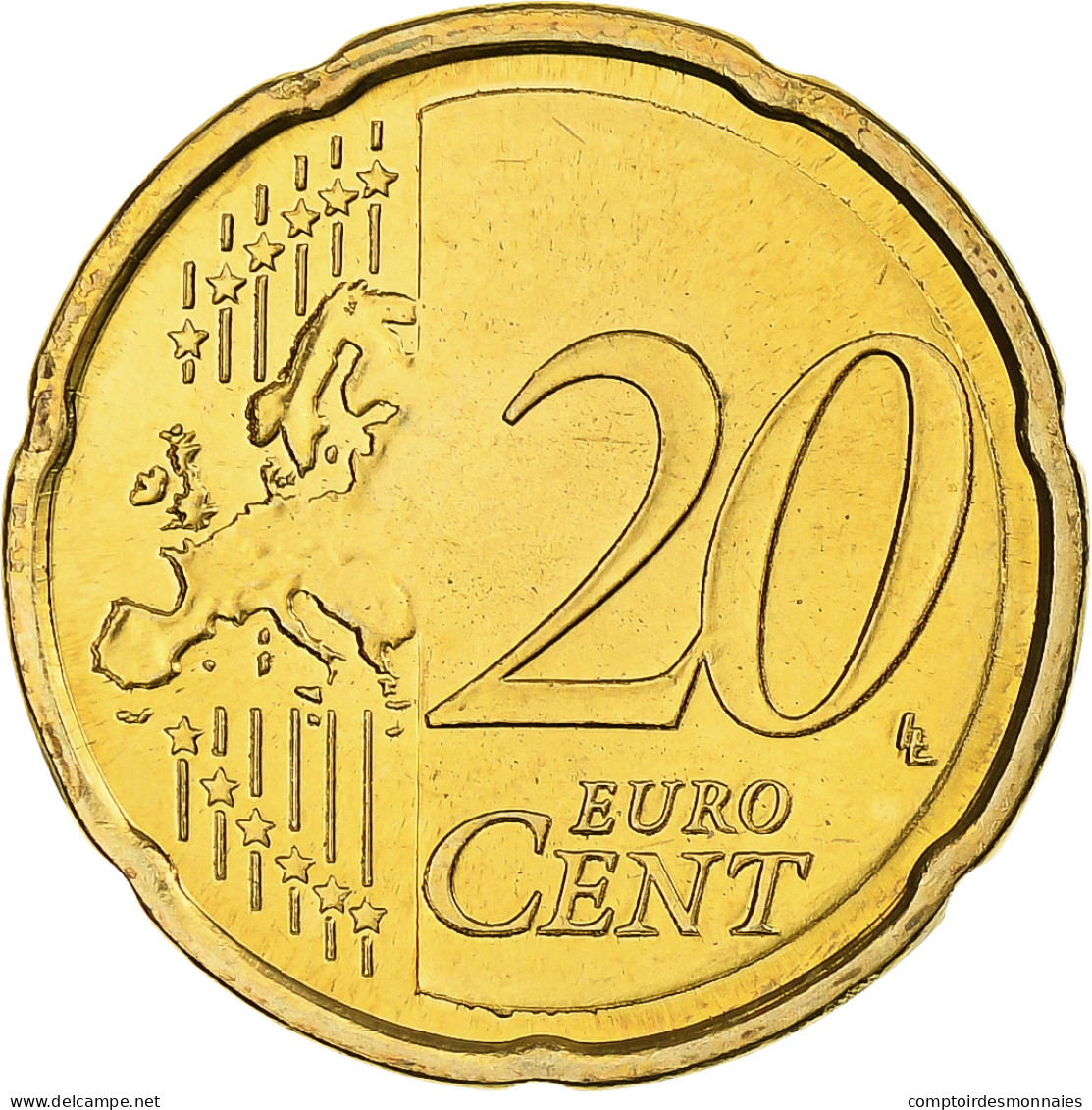 Chypre, 20 Euro Cent, 2008, BU, FDC, Or Nordique, KM:82 - Chypre