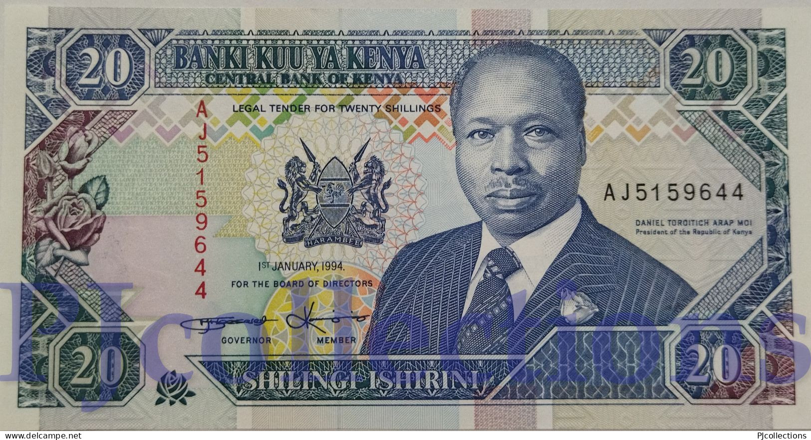 KENYA 20 SHILLINGS 1994 PICK 31b UNC - Kenia