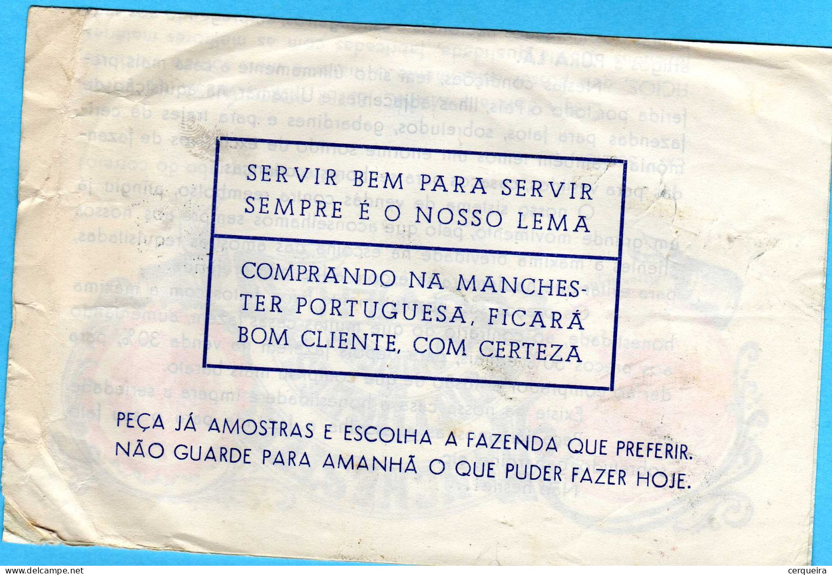 MANCHESTER PORTUGUESA-PUBLICILIDADE - Lettres & Documents