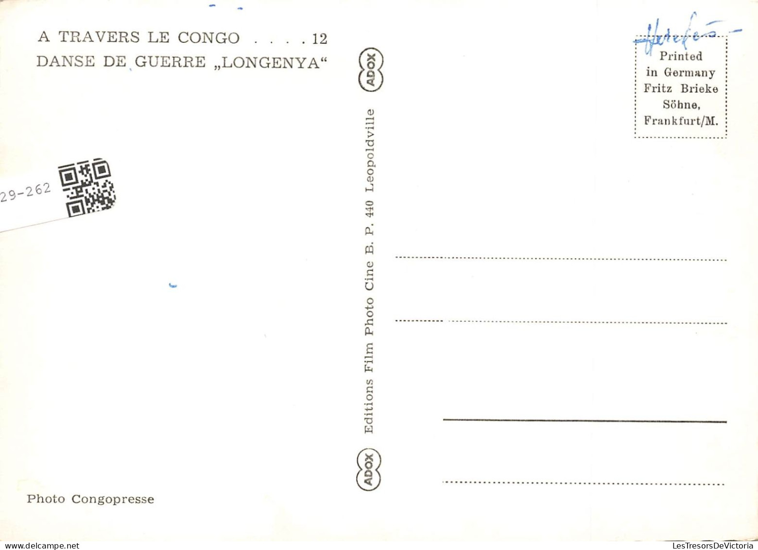 CONGO - A Travers Le Congo - Danse De Guerre "Longenya" - Carte Postale Ancienne - Other & Unclassified