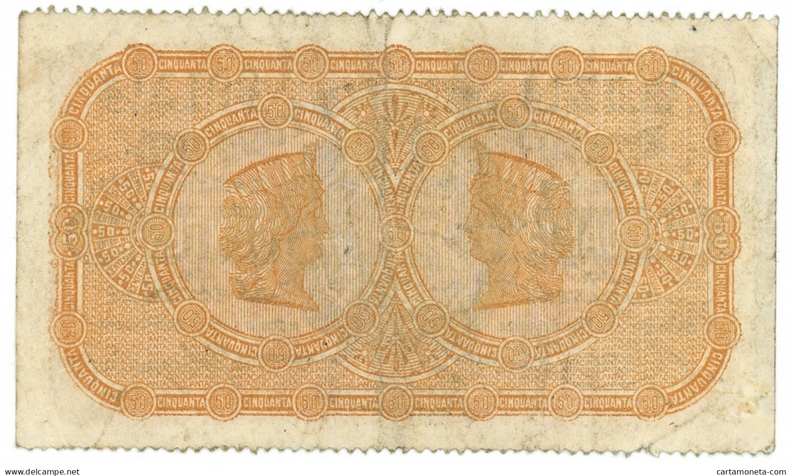 50 CENTESIMI BANCA NAZIONALE TOSCANA REGNO D'ITALIA 1873 BB/BB+ - Other & Unclassified