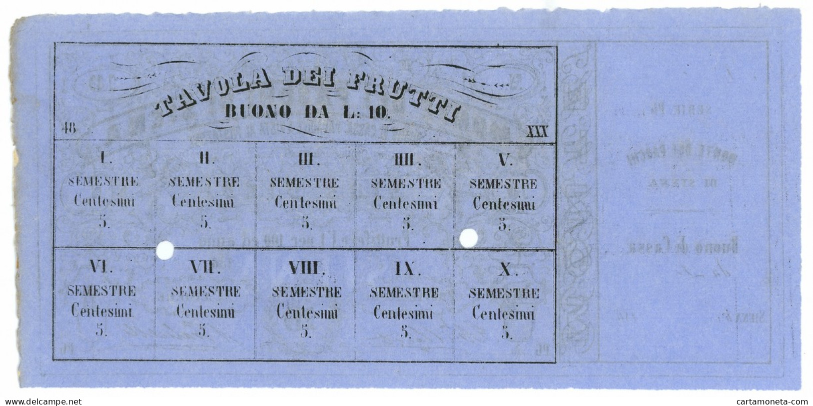 10 LIRE BUONO DI CASSA MONTE DEI PASCHI DI SIENA 186_ QFDS - Other & Unclassified