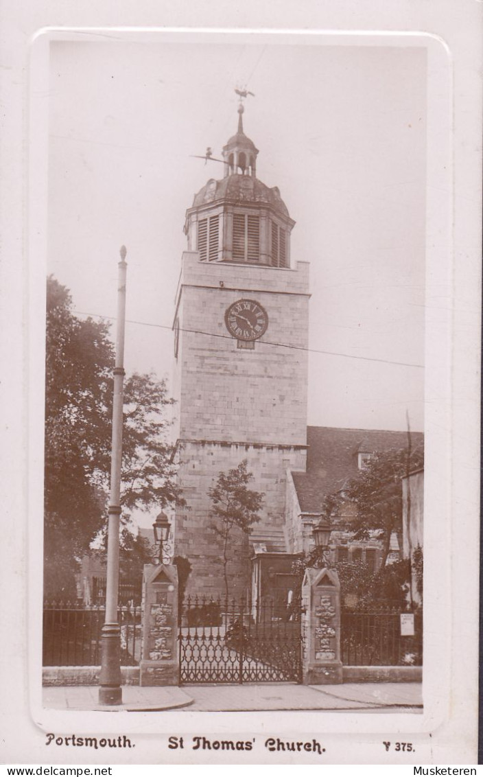 United Kingdom PPC (Embossed Geprägt)  Portsmouth. St. Thomas' Church Shamrock & Co. No. 375 Echte Real Photo (2 Scans) - Portsmouth