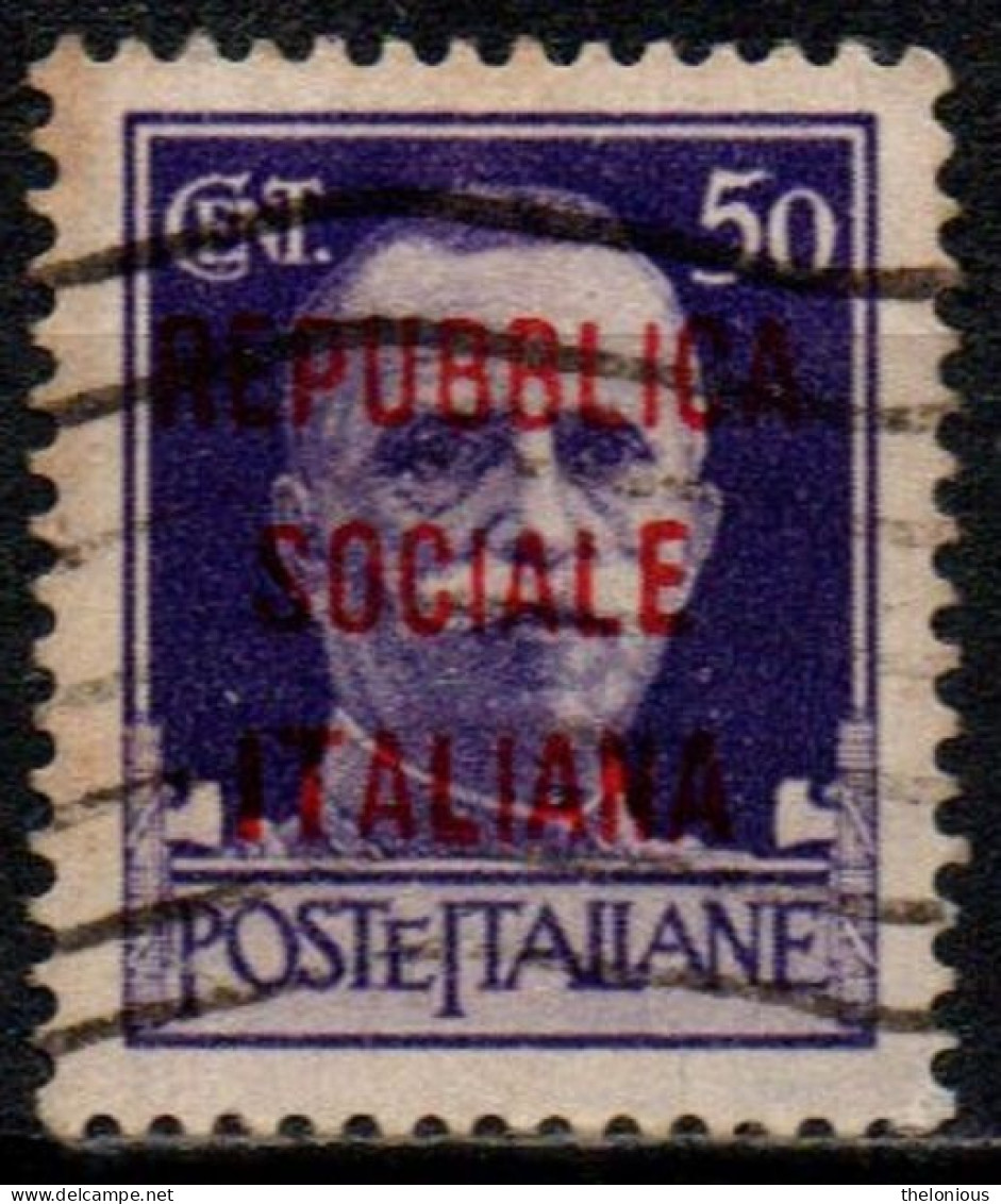 1944 Repubblica Sociale: "imperiale" Soprastampata 50 Cent. Usato - Gebraucht